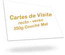 Cartes de Visite Simples Recto-Verso - 350g Couché Mat
